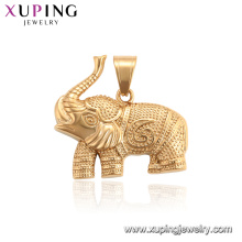 34201 xuping charme neutro elefante animal pingente banhado a ouro